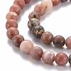 Round Natural Maible and Sesame Jasper/Kiwi Jasper Beads Strands G-S170-6mm-3