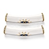 Brass Micro Pave Clear Cubic Zirconia Tube Beads KK-B028-21G-C-1