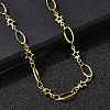 304 Stainless Steel Star Link Chain Necklaces for Women NJEW-A046-02A-G-1