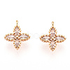 Brass Cubic Zirconia Pendants KK-S336-08G-1