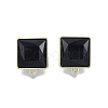 Alloy Stud Earring Findings with Resin PALLOY-N150-84A-2