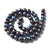 Spray Painted Non-magnetic Synthetic Hematite Beads Strands LS-G-N337-06E-2