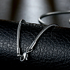 Non-Tarnish 316 Surgical Stainless Steel Snake Chain Necklaces NJEW-BB31289-24-6