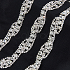 1Yard Wavy Glass Rhinestone Chains Garland Strands for Wedding AJEW-HS0001-45-3