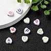 Opaque Acrylic Heart Beads SACR-Q100-M031-6