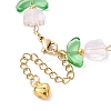 Glass Flower Beaded Bracelets BJEW-JB09788-01-3
