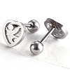 Tarnish Resistant 201 Stainless Steel Barbell Cartilage Earrings EJEW-R147-35-3