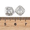 Brass Clear Cubic Zirconia Beads KK-D375-36P-3