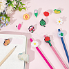 72Pcs 12 Style PVC Cartoon Style Straw Toppers FIND-DR0001-03-4