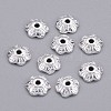 6-Petal Tibetan Style Alloy Flower Bead Caps TIBE-S220-S-RS-1