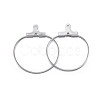 Tarnish Resistant 316 Surgical Stainless Steel Hoop Earring Findings STAS-P238-09P-01-1