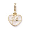 Cubic Zirconia Charms KK-G363-09G-04-1