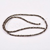 Natural Pyrite Beads Strands G-L031-3mm-03-1