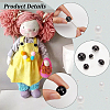 150Pcs 5 Style Resin Imitation Pearl Shank Buttons DIY-PH0017-79-4