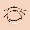 Personalized black and white rice bead wax thread woven bracelet jewelry UZ7262-1