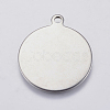 Tarnish Resistant 201 Stainless Steel Stamping Blank Tag Pendants STAS-F139-038P-1