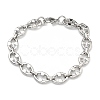 304 Stainless Steel Link Chain Bracelets BJEW-H618-02P-1