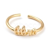 Constellation/Zodiac Sign Brass Cuff Rings RJEW-J074-05G-K-1