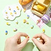 18Pcs 6 Colors Handmade Porcelain Beads PORC-CJ0001-38-5