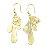 Rack Plating Brass Leaf Dnagle Earrings KK-C029-11G-1