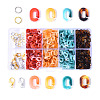 800Pcs 4 Colors Oval Acrylic Linking Rings DIY-YW0002-39-1