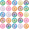 50Pcs UV Plating Opeque Acrylic Beads MACR-SC0001-51B-1