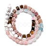 Natural Howlite & Pink Opal & Flower Amazonite & Rhodonite & Tiger Eye Beads Strands G-H333-03A-4