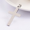Tarnish Resistant Cross 304 Stainless Steel Pendants STAS-F143-02P-2