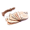 Wood Cutouts Ornaments WOOD-WH0112-75-2