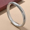 Electrophoresis Iron Bangles for Women BJEW-M057-08P-1