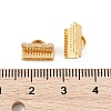 SHEGRACE Brass Ribbon Crimp Ends XGR0062G-57G-3