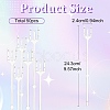 50Pcs Transparent Plastic Wire Name Card Clip Holder AJEW-YW0002-19B-3
