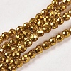 Electroplate Non-magnetic Synthetic Hematite Beads Strands G-J169B-3mm-04-1