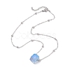 Electroplated Raw Natural Quartz Pendant Necklaces NJEW-JN04967-5