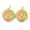 Rack Plating Brass Locket Pendants KK-G452-09G-2