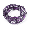 Natural Amethyst Bead Stretch Bracelets BJEW-K213-05-1