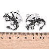Alloy with Black Enamel Pendants AL-CBA2919-02P-09-3