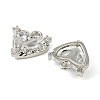 Brass Micro Pave Cubic Zirconia Charms KK-C107-14B-P-2