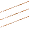 Soldered Brass Coated Iron Curb Chains CH-CJ0001-01A-KCG-4