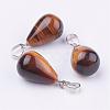 Natural Tiger Eye Pendants G-K187-04E-1