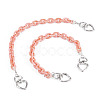 2Pcs Acrylic Link Bag Extender Chains HJEW-TAC0140-2
