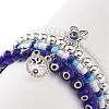 5Pcs 5 Style Evil Eye Lampwork & Glass Beaded Stretch Bracelets Set BJEW-JB09119-5