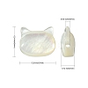 5Pcs Natural White Shell Beads BSHE-CJ0001-07-2