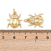 Brass Micro Pave Cubic Zirconia Pendants KK-G544-09G-02-3
