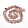Natural Strawberry Quartz Chip Bead Strands X-G-M205-59-2