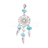 Natural Gemstone Chip Pendant Decoration X1-HJEW-JM00719-2