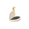 Brass Micro Pave Clear Cubic Zirconia Pendants KK-R213-06G-02-2