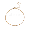 304 Stainless Steel Snake Chain Anklets X-AJEW-G024-07G-1