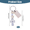 Wood & Alloy Enamel Pendants Baptism Keychin KEYC-CA00006-2