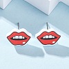 Wood Stud Earrings EJEW-M063-01F-2